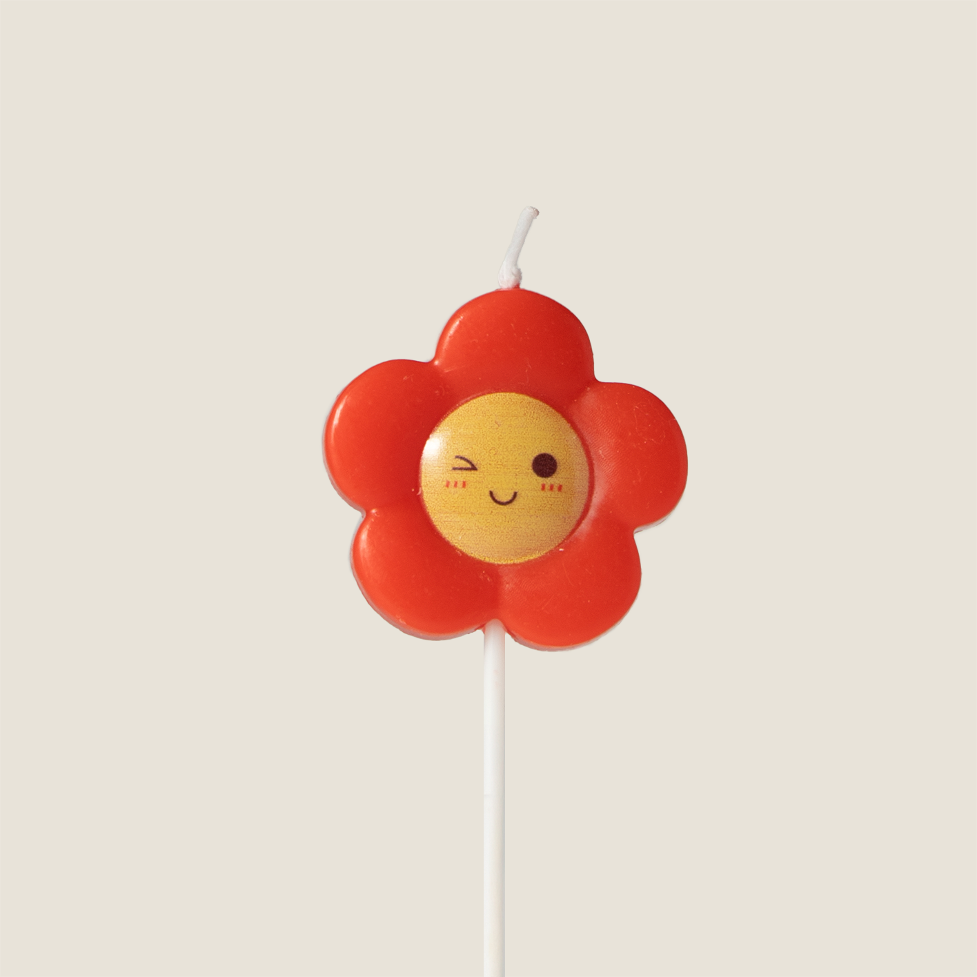 Red Flower candle